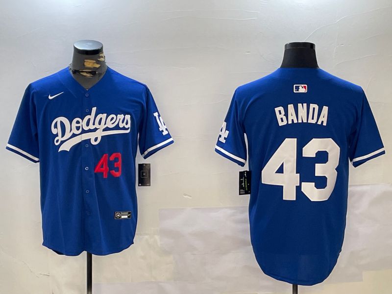 Men Los Angeles Dodgers #43 Banda Blue Game 2024 Nike MLB Jersey style 12111->los angeles dodgers->MLB Jersey